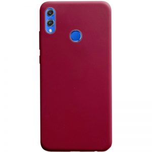 Матовый силиконовый TPU чехол на Huawei Honor 8x – Бордовый