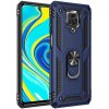 Ударопрочный чехол Serge Ring под магнитный держатель с кольцом для Xiaomi Redmi Note 9s / Note 9 Pro / Note 9 Pro Max – Темно-синий