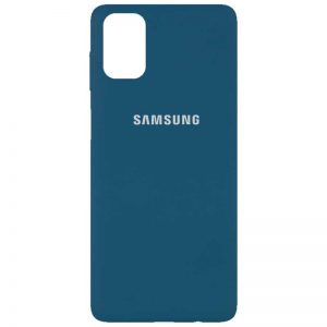 Оригинальный чехол Silicone Cover 360 с микрофиброй для Samsung Galaxy M51 – Синий / Cosmos Blue