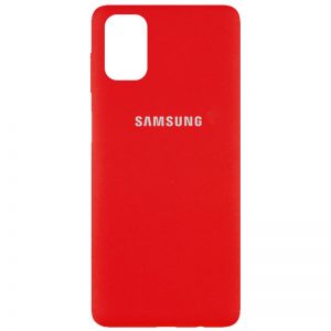 Оригинальный чехол Silicone Cover 360 с микрофиброй для Samsung Galaxy M51 – Красный / Red