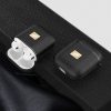 Чехол для наушников Leather Type + карабин для Apple Airpods 1/2 – Черный 76486