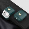 Чехол для наушников Leather Type + карабин для Apple Airpods 1/2 – Зеленый 76478