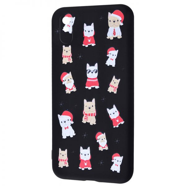 Чохол WAVE New Year для Xiaomi Redmi 9A Dogs / Black