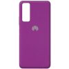 Оригинальный чехол Silicone Cover 360 с микрофиброй для Huawei P Smart 2021 – Фиолетовый / Grape