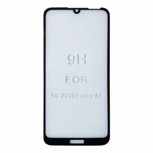 Защитное стекло 3D / 5D Premium 9H Full Glue на весь экран для Huawei Y6 2019 / Y6s / Honor 8A – Black