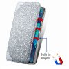 Кожаный чехол-книжка GETMAN Mandala для Xiaomi Redmi Note 10 / Note 10s / Poco M5s – Серый 79530