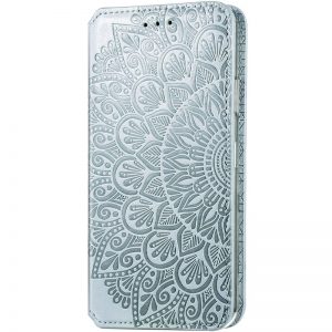 Кожаный чехол-книжка GETMAN Mandala для Samsung Galaxy A50 / A30s – Серый