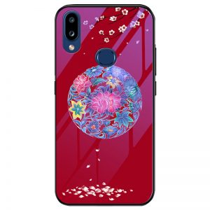 TPU+Glass чехол Night case светящийся в темноте для Samsung Galaxy A10s 2019 (A107) – Цветное плетение / Красный