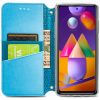 Кожаный чехол-книжка GETMAN Mandala для Samsung Galaxy M31s – Синий 79666