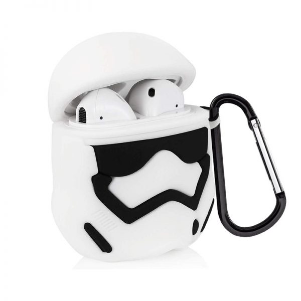 Силиконовый чехол для наушников Star Wars Force + карабин для Apple Airpods – Stormtrooper