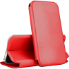 Кожаный чехол-книжка 360 с визитницей для Huawei P Smart 2021 – Красный
