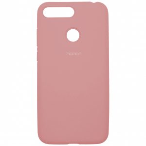 Оригинальный чехол Silicone Cover 360 с микрофиброй для Huawei Y6 Prime 2018 / Honor 7A Pro / 7C – Light Pink