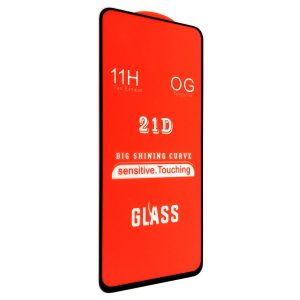 Защитное стекло 21D Full Glue Cover Glass на весь экран для Xiaomi Redmi Note 9s / Note 9 Pro — Black
