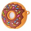 Силиконовый чехол для наушников Donut + карабин для Apple Airpods – Коричневый 81853
