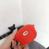 Силиконовый чехол для наушников Bulldog + карабин для Apple Airpods – Бульдог / Красный 81900