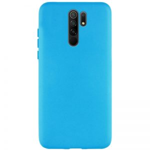 Матовый силиконовый TPU чехол для Xiaomi Redmi 9 – Голубой