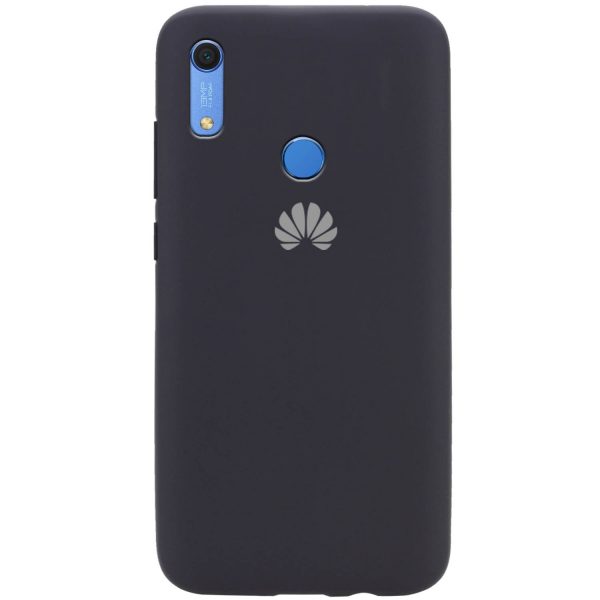 Оригинальный чехол Silicone Cover 360 с микрофиброй для Huawei Y6 / Honor 8A / Y6s 2019 – Черный / Black