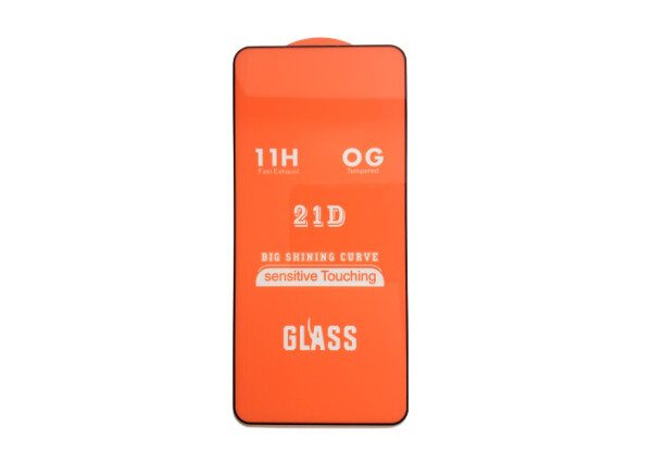 Защитное стекло 21D Full Glue Cover Glass на весь экран для Realme 6 — Black