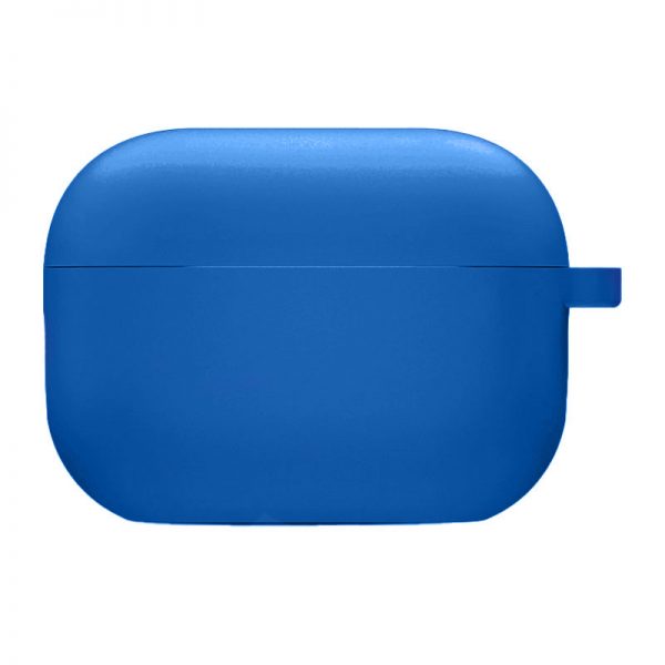 Силиконовый чехол для наушников с микрофиброй для Apple Airpods Pro – Синий / Royal blue