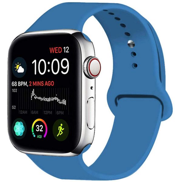 Ремінець Silicone для Apple Watch 42/44/45/49 mm Синій / Navy Blue