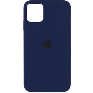 Оригинальный чехол Silicone Cover 360 с микрофиброй для Iphone 12 Pro Max – Синий / Deep navy