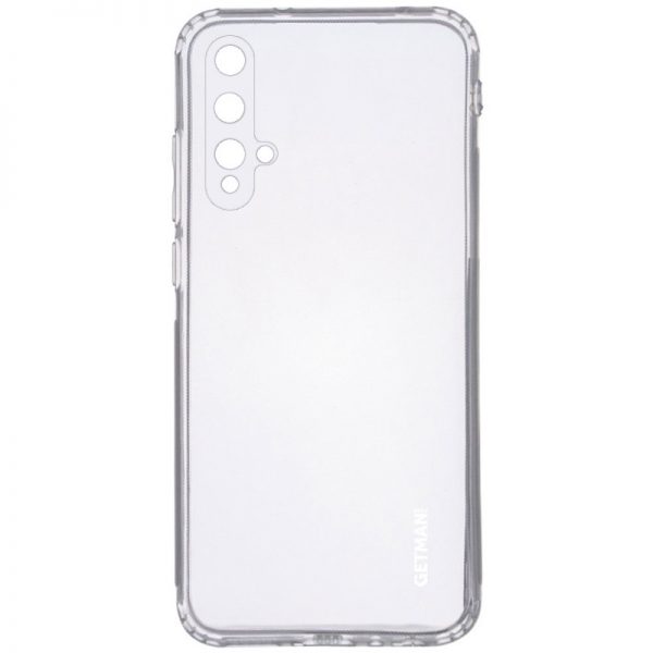 Прозрачный силиконовый TPU чехол GETMAN для Huawei Honor 20 / Nova 5T