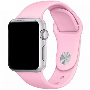 Ремешок силиконовый для Apple Watch 42 mm / 44 mm / 45 mm / 49 mm – Розовый / Pink