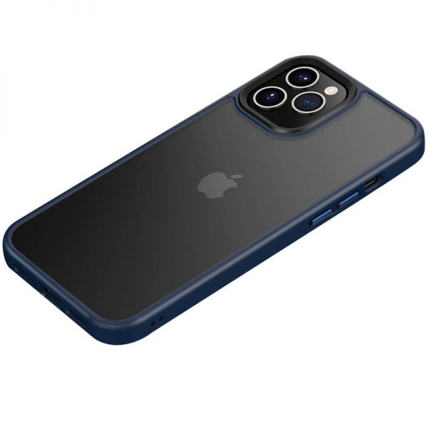 Чехол TPU+PC Metal Buttons для Iphone 12 Pro / 12 – Синий