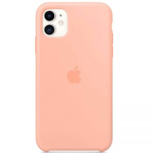 Оригинальный чехол Silicone Case с микрофиброй для Iphone 11 – Оранжевый / Grapefruit