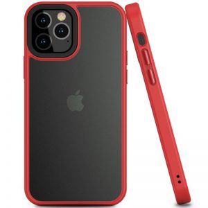 Чехол TPU+PC Metal Buttons для Iphone 12 Pro / 12 – Красный