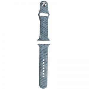 Ремешок силиконовый с рисунком для Apple Watch 38 mm / 40 mm / SE 40 mm / 41 mm – Серый / Точки