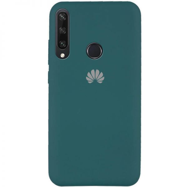 Оригинальный чехол Silicone Cover 360 с микрофиброй для Huawei Y6P – Зеленый / Pine green