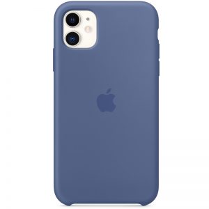 Оригинальный чехол Silicone Case с микрофиброй для Iphone 11 – Синий / Linen Blue
