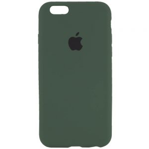 Оригинальный чехол Silicone Cover 360 с микрофиброй для Iphone 6 / 6s – Зеленый / Army green