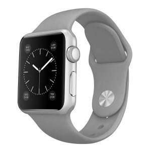 Ремешок силиконовый для Apple Watch 42 mm / 44 mm / 45 mm / 49 mm – Серый / Mist Blue