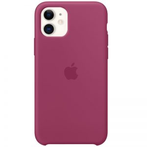 Оригинальный чехол Silicone Case с микрофиброй для Iphone 11 – Малиновый / Pomegranate