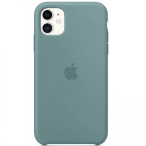 Оригинальный чехол Silicone Case с микрофиброй для Iphone 11 – Зеленый / Cactus