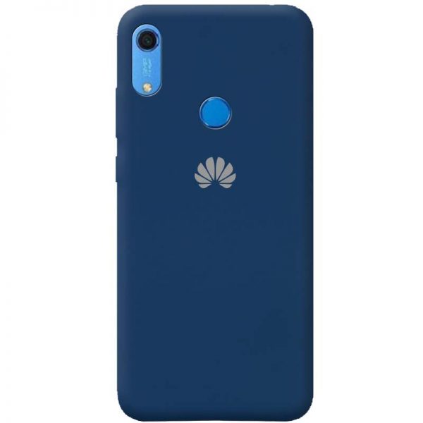 Оригинальный чехол Silicone Cover 360 с микрофиброй для Huawei Y6 / Honor 8A / Y6s 2019 – Темно-синий / Midnight blue