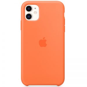 Оригинальный чехол Silicone Case с микрофиброй для Iphone 11 – Оранжевый / Vitamin C