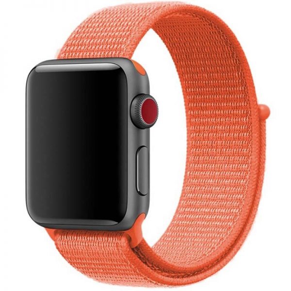 Ремінець Nylon для Apple Watch 42/44/45/49 mm Помаранчевий / Orange