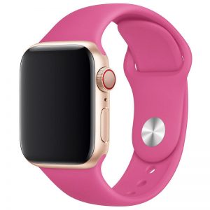 Ремешок силиконовый для Apple Watch 42 mm / 44 mm / 45 mm / 49 mm – Малиновый / Dragon Fruit