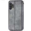 Кожаный чехол-книжка GETMAN Cubic для Samsung Galaxy A32 5G – Серый 83846