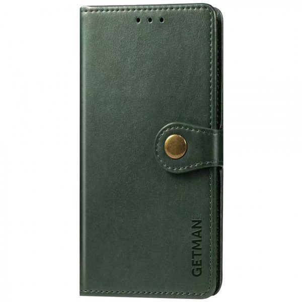 Кожаный чехол-книжка GETMAN Gallant (PU) для Samsung Galaxy A32 5G – Зеленый