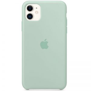Оригинальный чехол Silicone Case с микрофиброй для Iphone 11 – Зеленый / Beryl