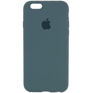 Оригинальный чехол Silicone Cover 360 с микрофиброй для Iphone 6 / 6s – Зеленый / Pine green