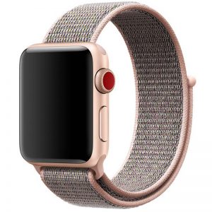 Ремешок Nylon для Apple Watch 38 mm / 40 mm / SE 40 mm / 41 mm – Розовый / Pink Sand