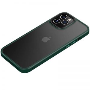 Чехол TPU+PC Metal Buttons для Iphone 12 Pro Max – Темно-зеленый