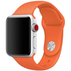 Ремешок силиконовый для Apple Watch 42 mm / 44 mm / 45 mm / 49 mm – Оранжевый / Apricot