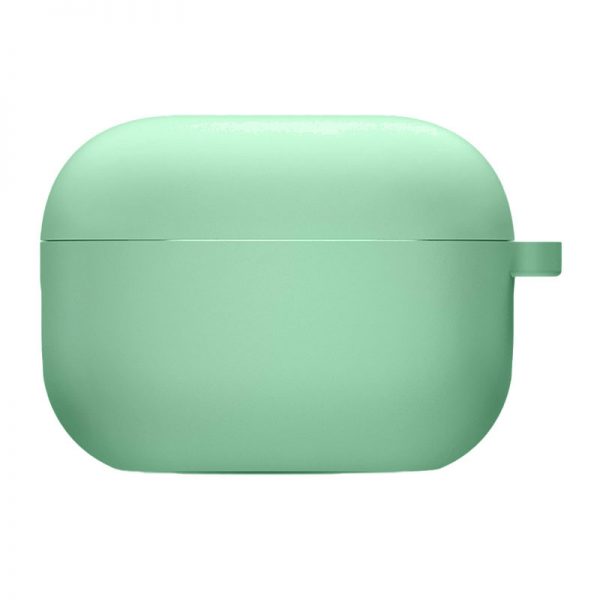 Силиконовый чехол для наушников с микрофиброй для Apple Airpods Pro – Зеленый / Spearmint