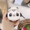 Силиконовый чехол для наушников Panda + карабин для Apple Airpods – Черно-белый 81837